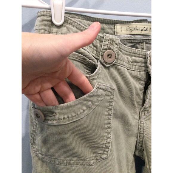 Anthropologie Daughters of the Liberation Corduroy Cargo Wide Leg Pants 2 Beige - Picture 6 of 11